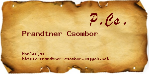 Prandtner Csombor névjegykártya